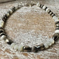 Navajo pearl bracelet with Mother of Pearl / sterling silver gemstone beaded bracelet