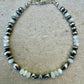 Navajo pearl bracelet with Mother of Pearl / sterling silver gemstone beaded bracelet