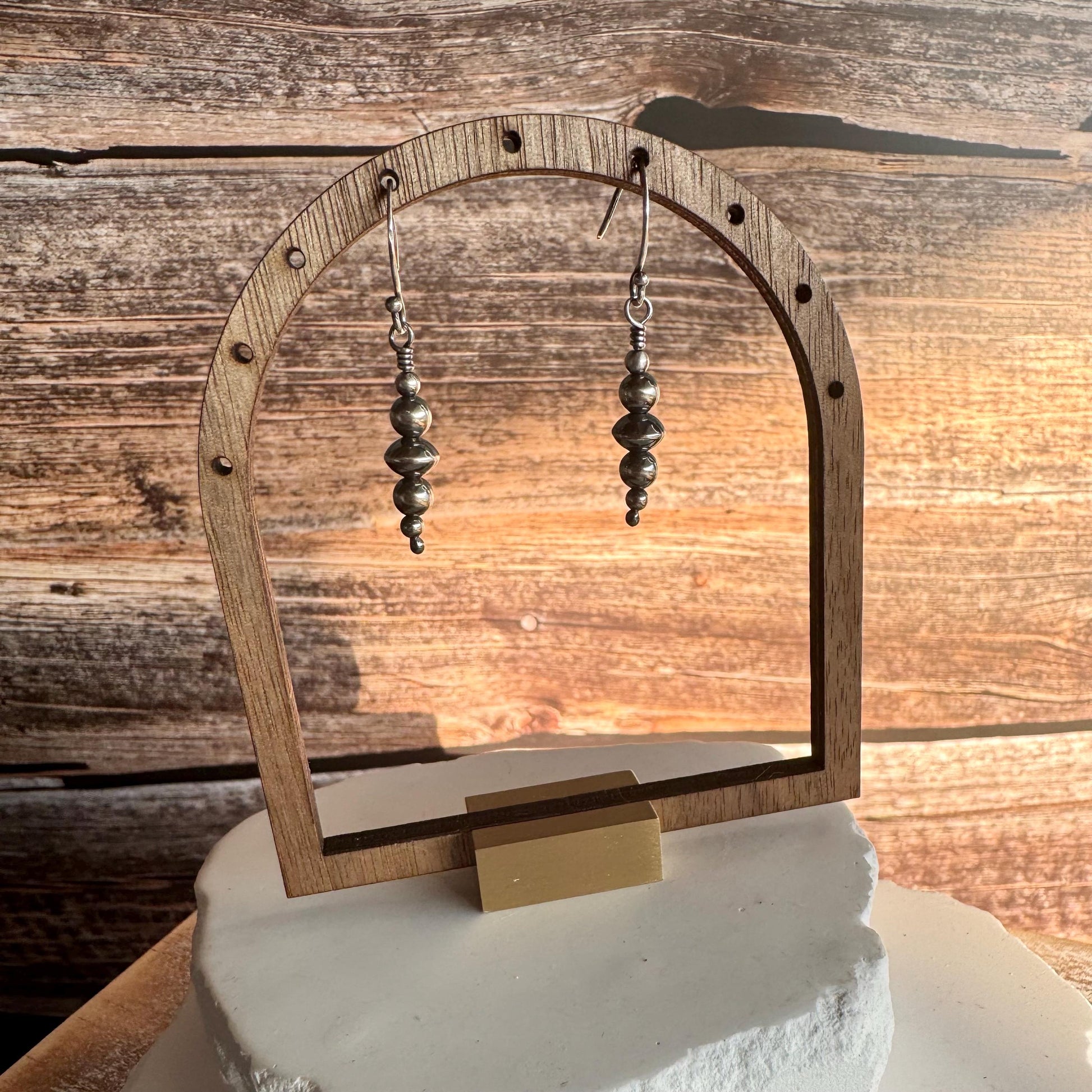 Navajo Pearl Dangle Earrings, Sterling Silver Drop Earrings, Navajo Pearl Earrings, Handmade Jewelry, Gift for Her
