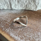 Chevron Ring, Wishbone Ring, Half Round Smooth Ring, Unique Ring for Her, Minimalist Jewelry, Stacking Ring, Thoughtful Gift