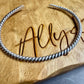 Twisted Wire Sterling Silver Cuff Bracelet, Rope Cuff, Silver Jewelry, Minimalist Bracelet, Gift for Her, Adjustable Cuff Bracelet