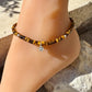 Tiger's eye sterling silver ankle bracelet / ankle bracelet