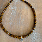 Tiger's eye sterling silver ankle bracelet / ankle bracelet