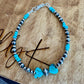 Navajo pearl bracelet with Kingman turquoise