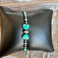 Navajo pearl bracelet with Kingman turquoise