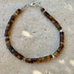 Tiger's eye sterling silver beaded / gemstone bracelet