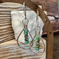 Turquoise and Navajo Pearl Earrings, Teardrop Dangle Style, Sterling Silver, Turquoise Earrings, Gift for Her