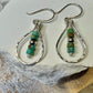Turquoise and Navajo Pearl Earrings, Teardrop Dangle Style, Sterling Silver, Turquoise Earrings, Gift for Her