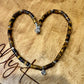 Tiger's eye sterling silver ankle bracelet / ankle bracelet