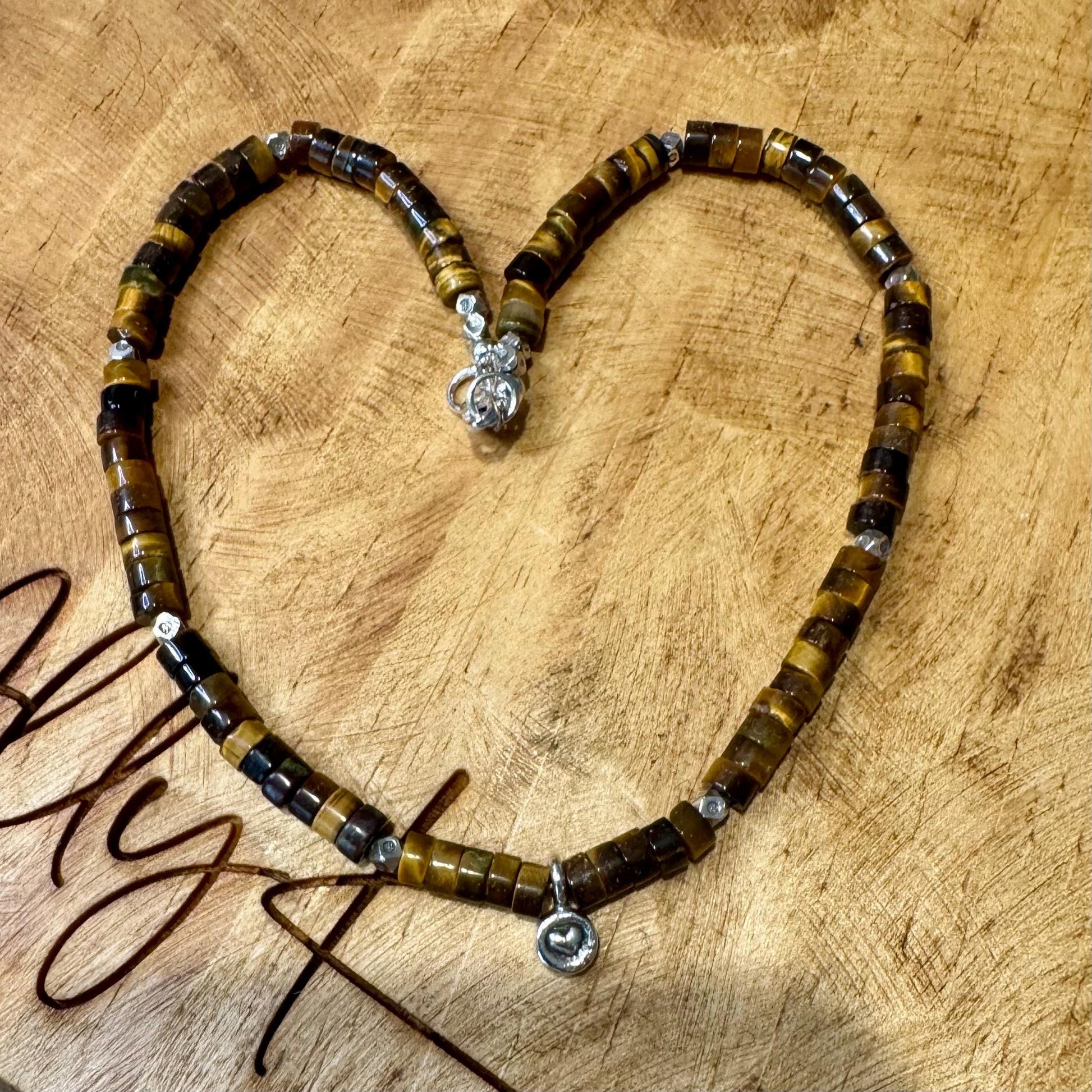 Tiger's eye sterling silver ankle bracelet / ankle bracelet