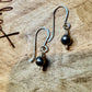 Dainty Navajo pearl drop / dangle sterling silver earrings