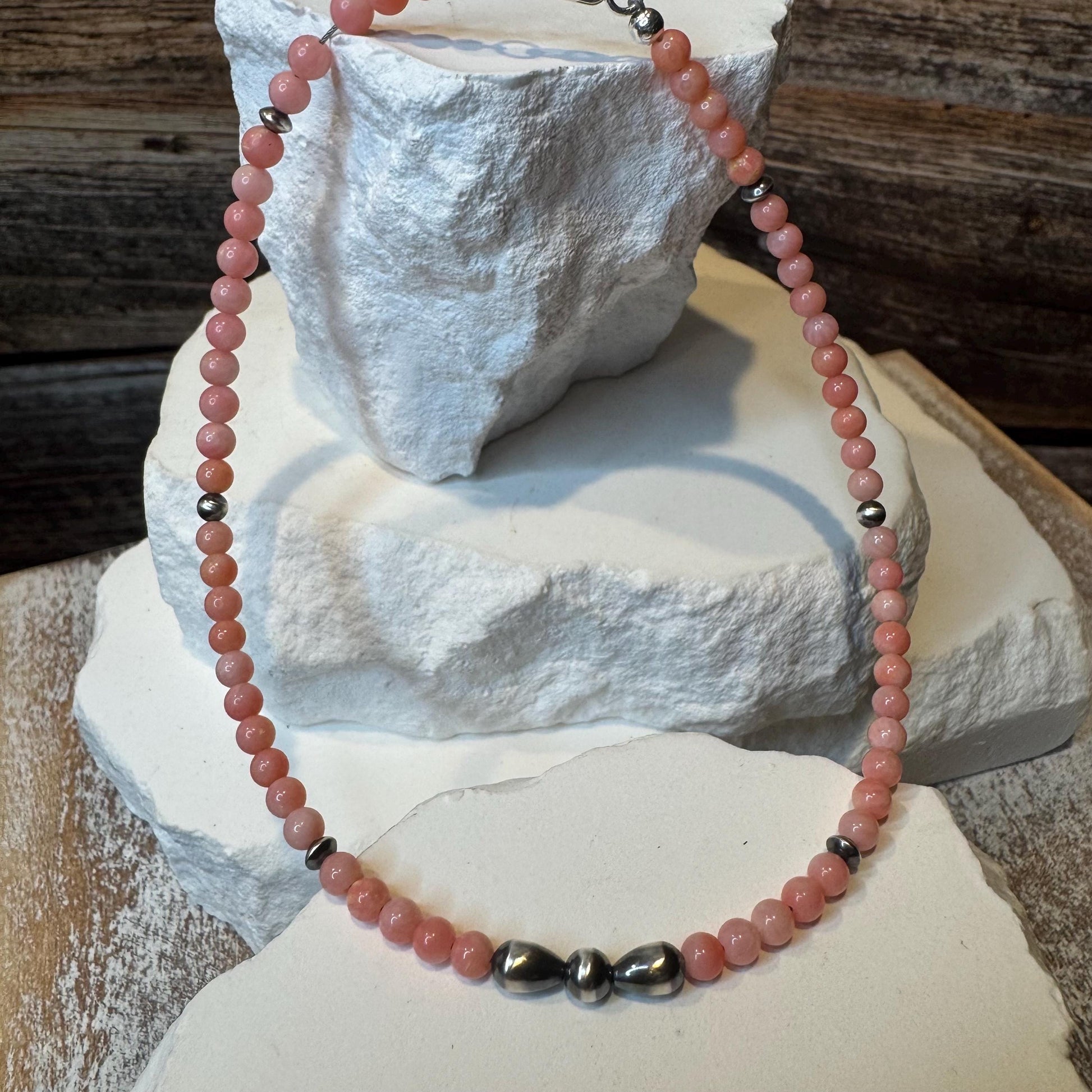 Angel Skin Pink Coral and Navajo Pearl Ankle Bracelet, Southwestern Pearl Anklet, Coral Anklet, Bohemian Foot Jewelry, Beach Anklet