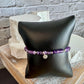 Purple Amethyst Sterling Silver Beaded Bracelet, Gemstone Bracelet, Silver Jewelry, Amethyst Jewelry, Gift for Her