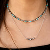 Navajo Pearl Necklace, Sterling Silver Necklace, Graduated Bar Necklace, Horizontal Necklace, Handmade Jewelry, Western Jewelry