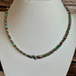 Navajo Pearl and Kingman Turquoise Necklace, Blue Green Turquoise, Authentic Native Sterling Necklace, Choker Necklace, Southwest Necklace