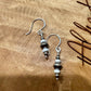 Navajo pearl dangle / drop earrings with white turquoise gemstone / turquoise earrrings