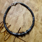 Black Onyx Bracelet with Hematite, Sterling Silver Beaded Bracelet, Gemstone Bracelet, Unisex Jewelry, Men's Bracelet, Gift Idea