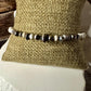 Navajo pearl, white turquoise gemstone bracelet / sterling silver beaded gemstone bracelet