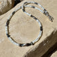 Navajo Pearl and Mother of Pearl with Hematite necklace, Sterling Silver Necklace, Gemstone Beaded Jewelry, Gemstone Beaded Choker