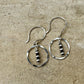 Navajo Pearl Drop Earrings, Sterling Silver Dangle, Circle Earrings, Silver Jewelry, Handmade Earrings, Dainty Earrings