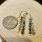 Navajo pearls with turquoise dangle drop earrings and chevron chain
