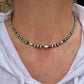 Turquoise and Navajo Pearl Necklace, Western Necklace, Sterling Silver Authentic Native Jewelry, Southwestern Necklace, Turquoise Jewelry