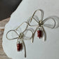 Sterling silver handmade bow earring with jasper, gemstone can be customized