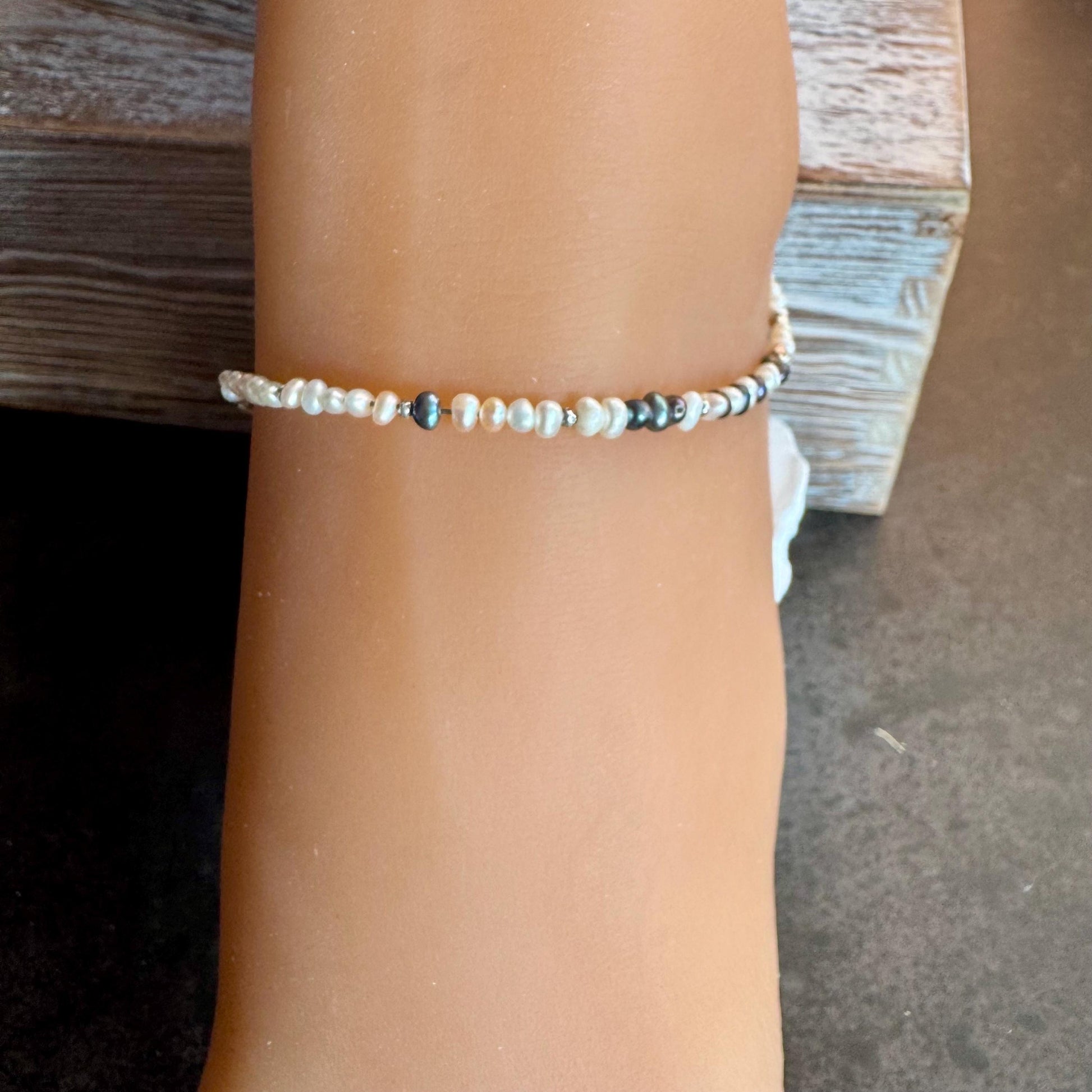 Dainty Ankle Bracelet with Freshwater Pearl, Sterling Silver Jewelry, Ankle Bracelet, Elegant Pearl Anklet, Gift Idea