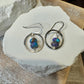 Sterling Silver Purple Turquoise Earrings, Oxidized Sterling Silver Circles Dangle, Spotted Mohave Gemstone, Unique Jewelry, Women's Gift