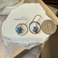 Sterling Silver Purple Turquoise Earrings, Oxidized Sterling Silver Circles Dangle, Spotted Mohave Gemstone, Unique Jewelry, Women's Gift