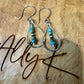 Turquoise and Navajo Pearl Earrings, Teardrop Dangle Style, Sterling Silver, Turquoise Earrings, Gift for Her