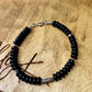 Black onyx sterling silver beaded / gemstone bracelet