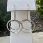 Handmade Seamless Double Circle Sterling Silver Earrings, Custom Sterling Earrings, Minimalist Earrings, Gift for Her