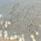 Handmade Seamless Star Sterling Silver Earrings, Custom Star Earrings, Celestial Jewelry, Gift for Her