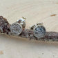 Rutilated Quartz Stud Earrings, Tiny Sterling Silver Post Earrings, Minimalist Jewelry, Gift for Her, Dainty Earrings