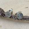 Rutilated Quartz Stud Earrings, Tiny Sterling Silver Post Earrings, Minimalist Jewelry, Gift for Her, Dainty Earrings