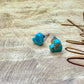 Kingman Turquoise Heart Stud Earrings, Sterling Silver Post Earrings, Minimalist Jewelry, Dainty Earrings, Gift Idea