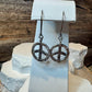 Peace Symbol Sterling Silver Dangle Earrings, Drop Earrings, Bohemian Style Jewelry, Silver Peace Earrings, Gift
