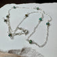 Sterling Silver Cable Chain with Turquoise Spacer Necklace, Turquoise Jewelry, Southwestern Style, Gift for Her, Unique Gemstone Necklace