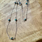 Sterling Silver Cable Chain with Turquoise Spacer Necklace, Turquoise Jewelry, Southwestern Style, Gift for Her, Unique Gemstone Necklace
