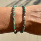 Turquoise Navajo Pearl Double Wrap Bracelet, Sterling Silver Bracelet, Southwest Jewelry, Western Jewelry, Layered Bracelet