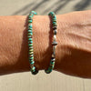 Turquoise Navajo Pearl Double Wrap Bracelet, Sterling Silver Bracelet, Southwest Jewelry, Western Jewelry, Layered Bracelet