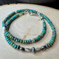 Turquoise Navajo Pearl Double Wrap Bracelet, Sterling Silver Bracelet, Southwest Jewelry, Western Jewelry, Layered Bracelet