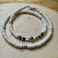 White Turquoise Navajo Pearl Double Wrap Bracelet, Sterling Silver Bracelet, Southwest Jewelry, Western Jewelry, Layered Bracelet