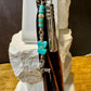 Leather Purse Tassel with Turquoise and Cross, Beaded Handbag Tassel, Gemstone Accessory, Unique Purse Charm, Leather Handbag Charm