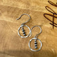 Navajo Pearl Drop Earrings, Sterling Silver Dangle, Circle Earrings, Silver Jewelry, Handmade Earrings, Dainty Earrings