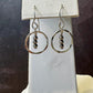 Navajo Pearl Drop Earrings, Sterling Silver Dangle, Circle Earrings, Silver Jewelry, Handmade Earrings, Dainty Earrings