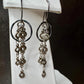 Sterling Silver Chain Earrings with Circle Accent - Dangle Earring Chain Jewelry