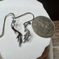 Oxidized Sterling Silver Deer Antler Earrings: Nature Inspired Jewelry