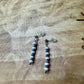 Navajo Pearls Earrings with White Turquoise, Dangle Sterling Silver Post Gemstone Earrings
